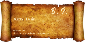 Buch Iván névjegykártya