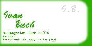 ivan buch business card